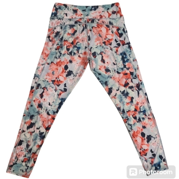 American Eagle workout leggings large floral leggings L exercise leggings large - Picture 2 of 5